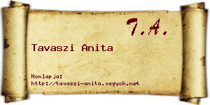 Tavaszi Anita névjegykártya
